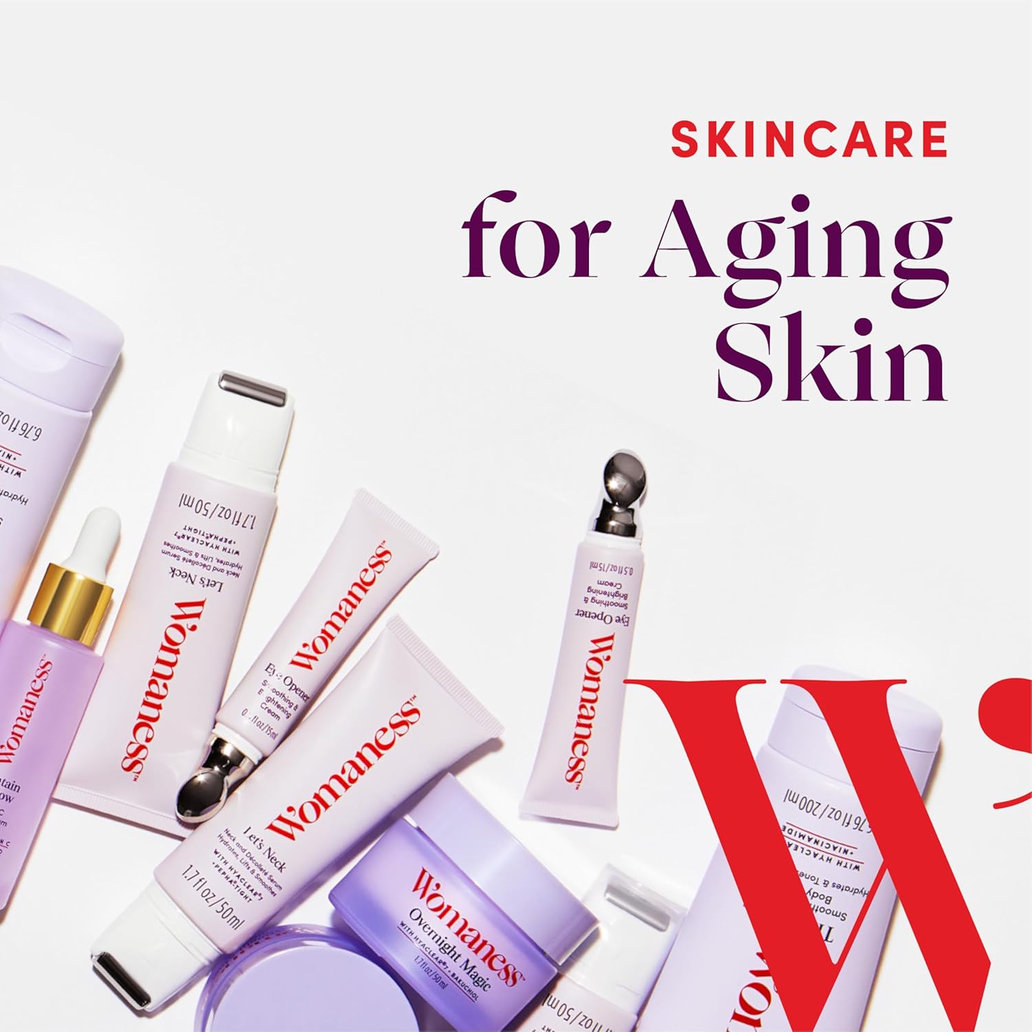 Womaness Eye Opener - Anti Aging, Hydrating, & Moisturizing Under Eye Cream for Dark Circles and Puffiness - With Hyaluronic Acid, Bakuchiol Retinol Alternative, & Firming Red Algae Extract – 15ml
