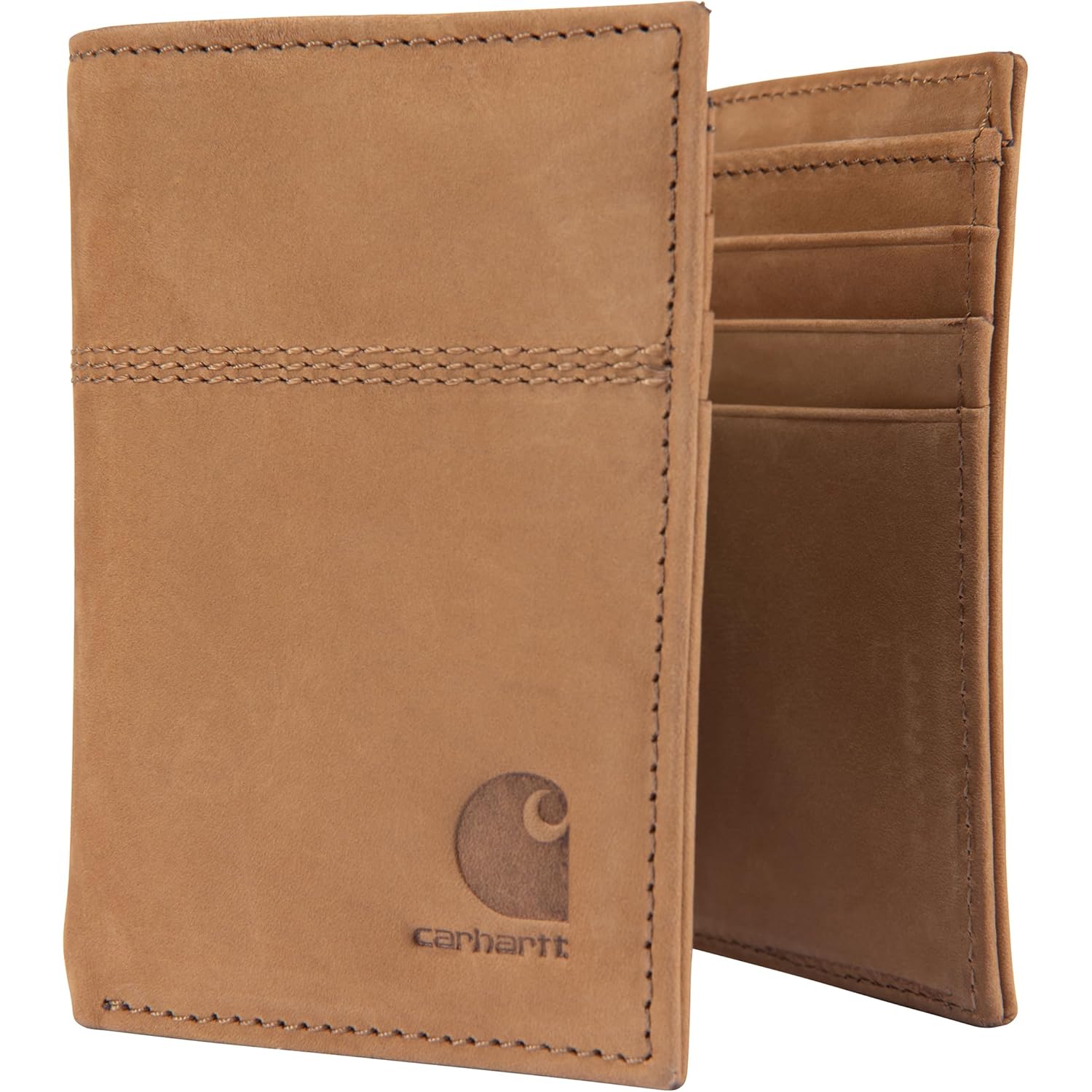 Carhartt Men's Casual Saddle Leather Wallets, Available in Multiple Styles and Colors