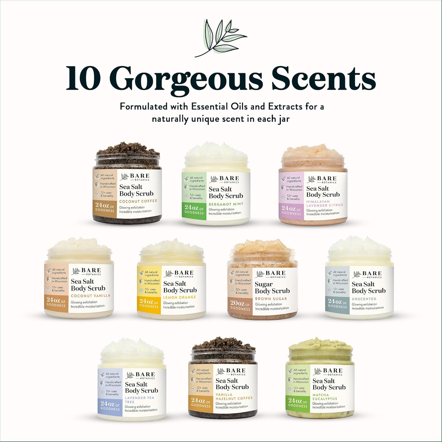 Bare Botanics Unscented Body Scrub