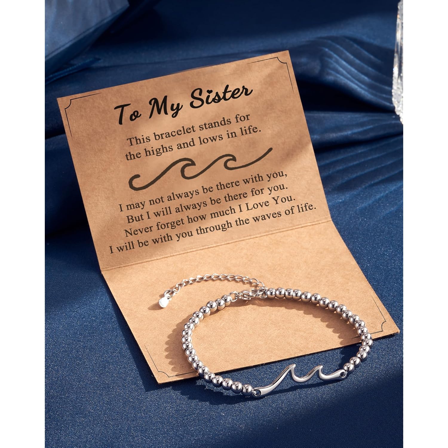 Tarsus Sister Gifts, The Waves of Life We've Through Together, Big & Little Sister Gift, For Birthday & Christmas & Mothers Day
