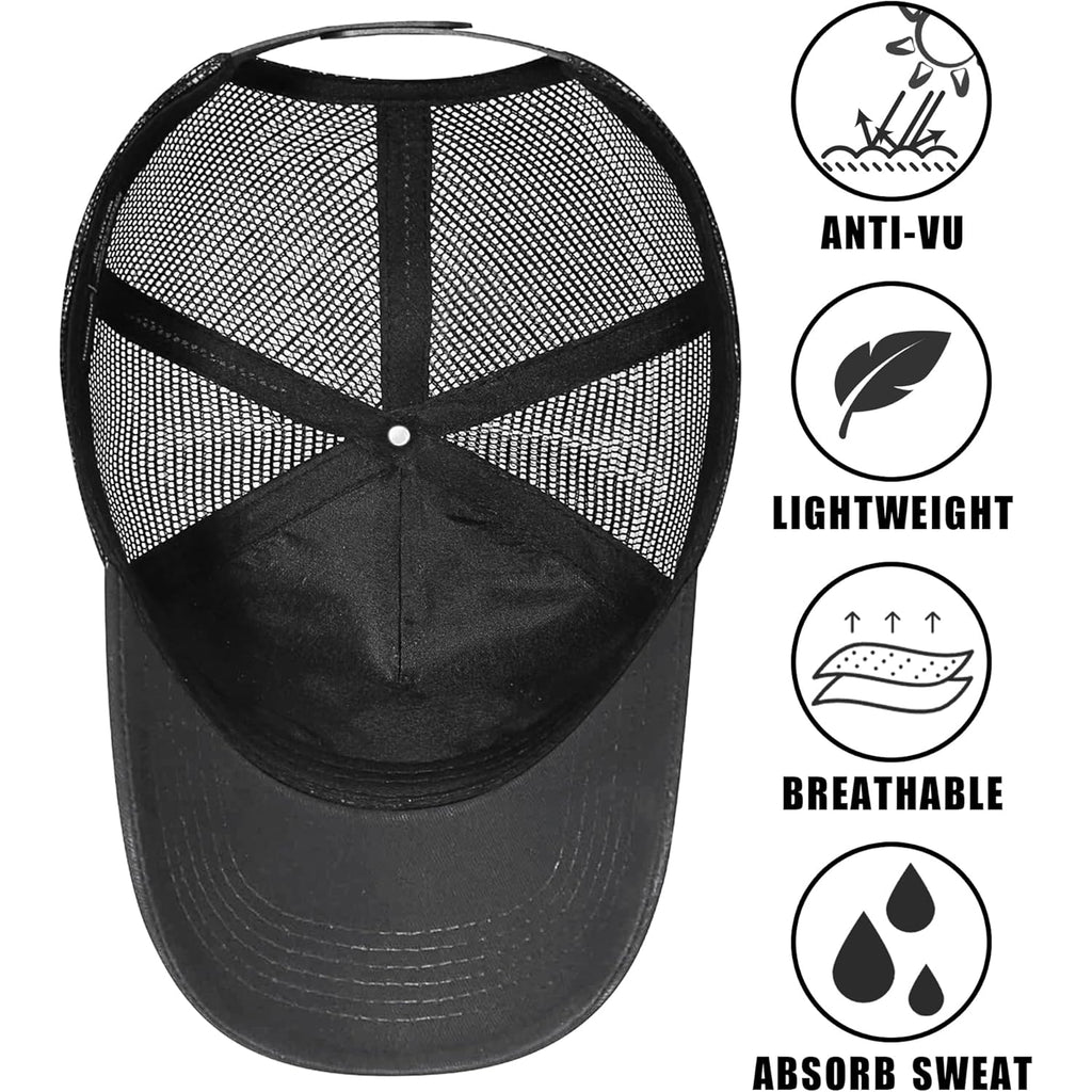 American Flag Trucker Hat Baseball Cap Snapback Fitted Hats for Men Women Snap Closure Design Breathable Mesh Side Durable