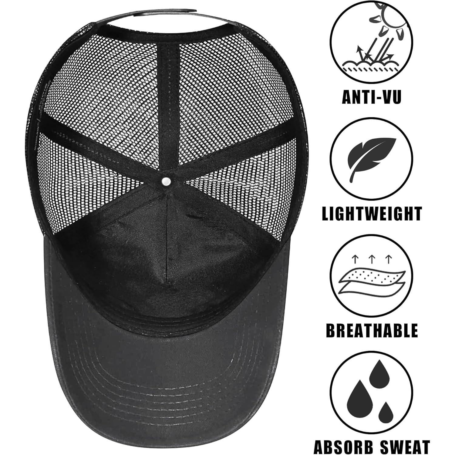 American Flag Trucker Hat Baseball Cap Snapback Fitted Hats for Men Women Snap Closure Design Breathable Mesh Side Durable