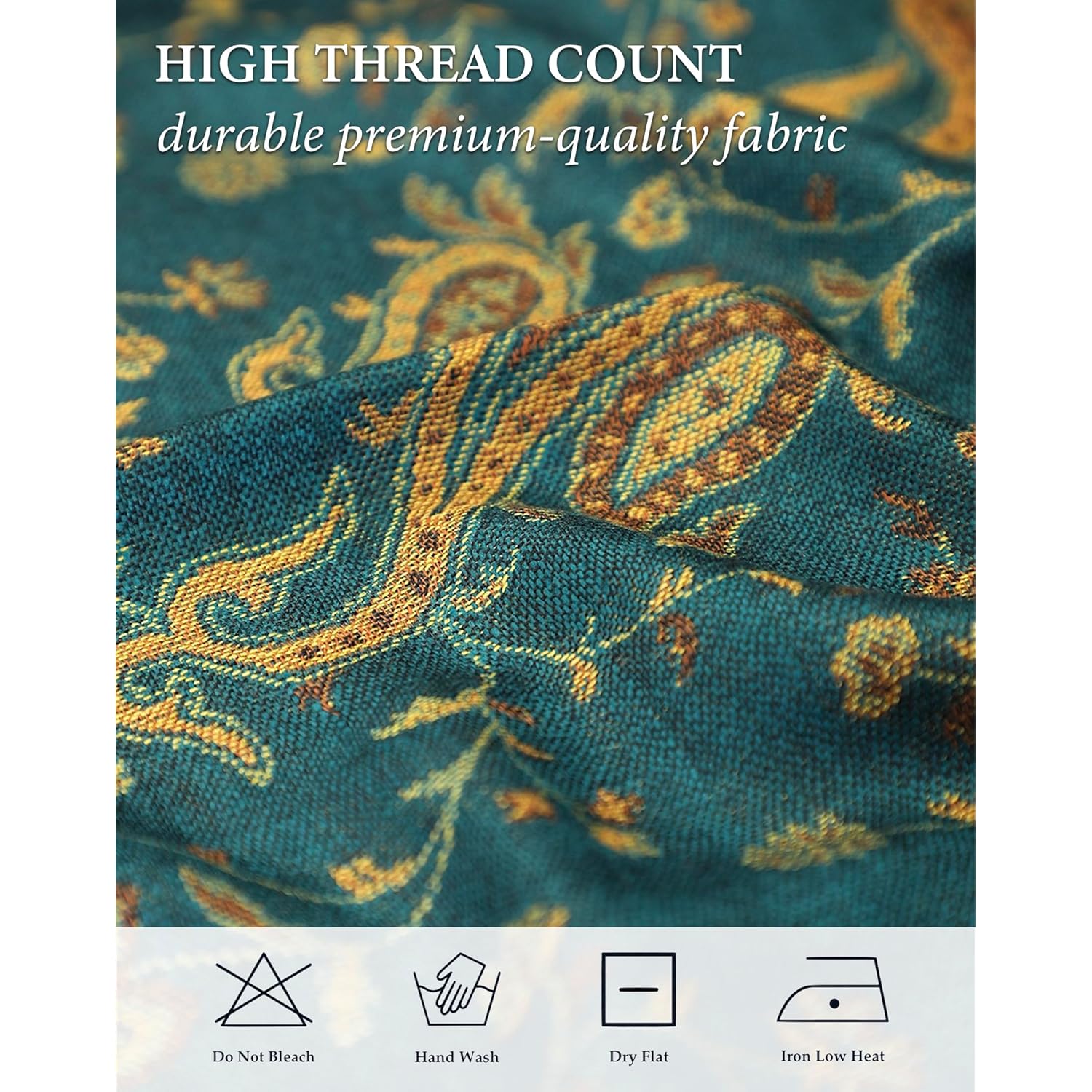 Achillea Reversible Paisley Pashmina Rave Scarf – Exotic Indian Shawls and Wraps for Evening Dresses, Festivals, All Seasons