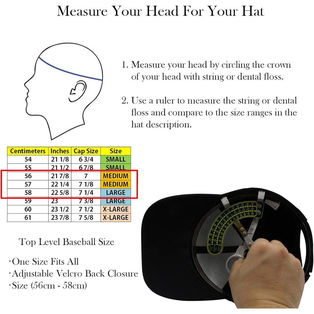 Top Level Baseball Cap Men Women - Classic Adjustable Plain Hat