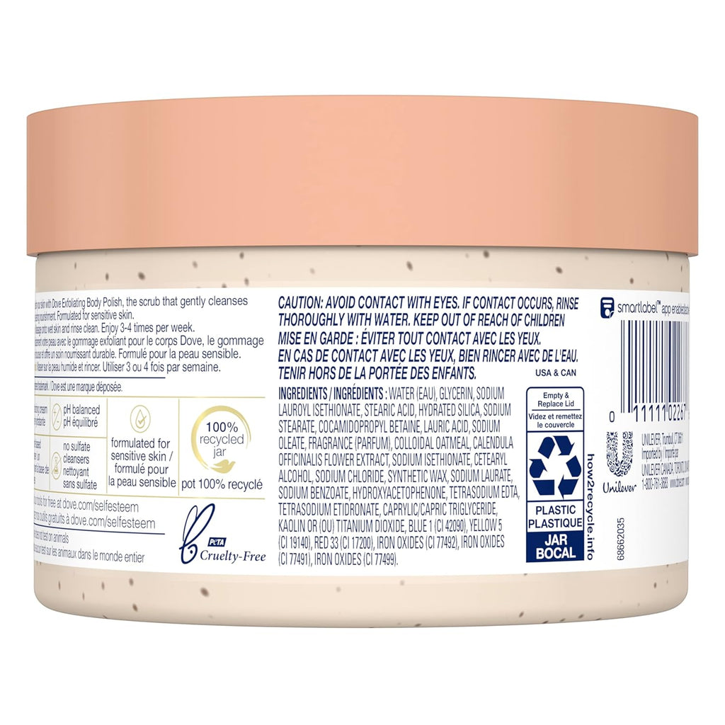 Dove Exfoliating Body Polish Scrub for Silky Skin