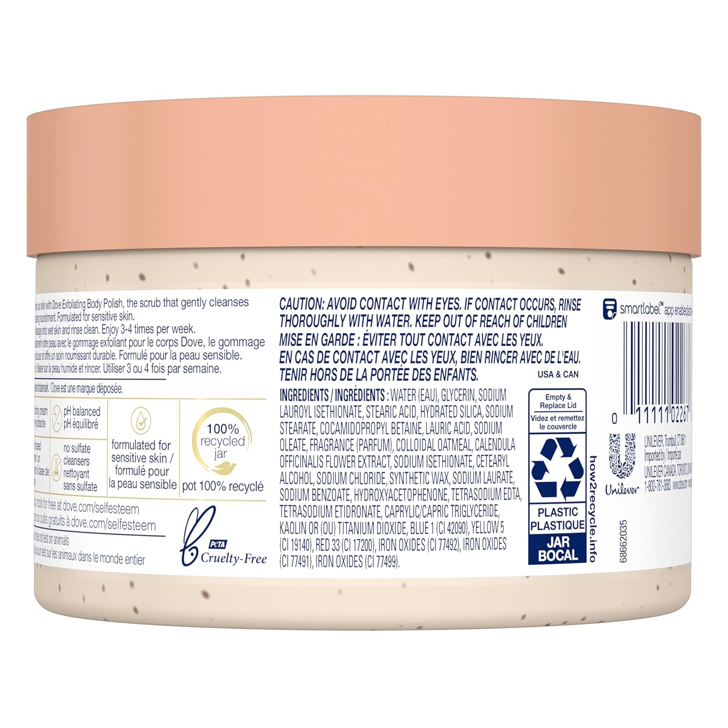 Dove Exfoliating Body Polish Scrub for Silky Skin