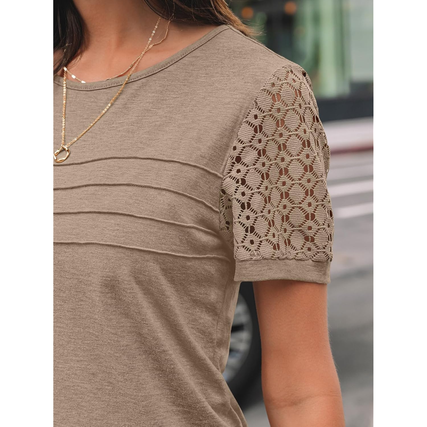 AUTOMET Women's Short Sleeve Shirts Dressy Lace Summer Tops 2025 Spring Trendy Casual T-Shirts Cute Work Outfits Blouses