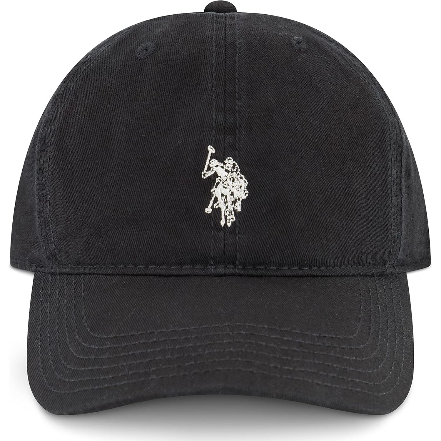 U.S. Polo Assn. Small Polo Pony Logo Baseball Hat, 100% Cotton, Adjustable Cap