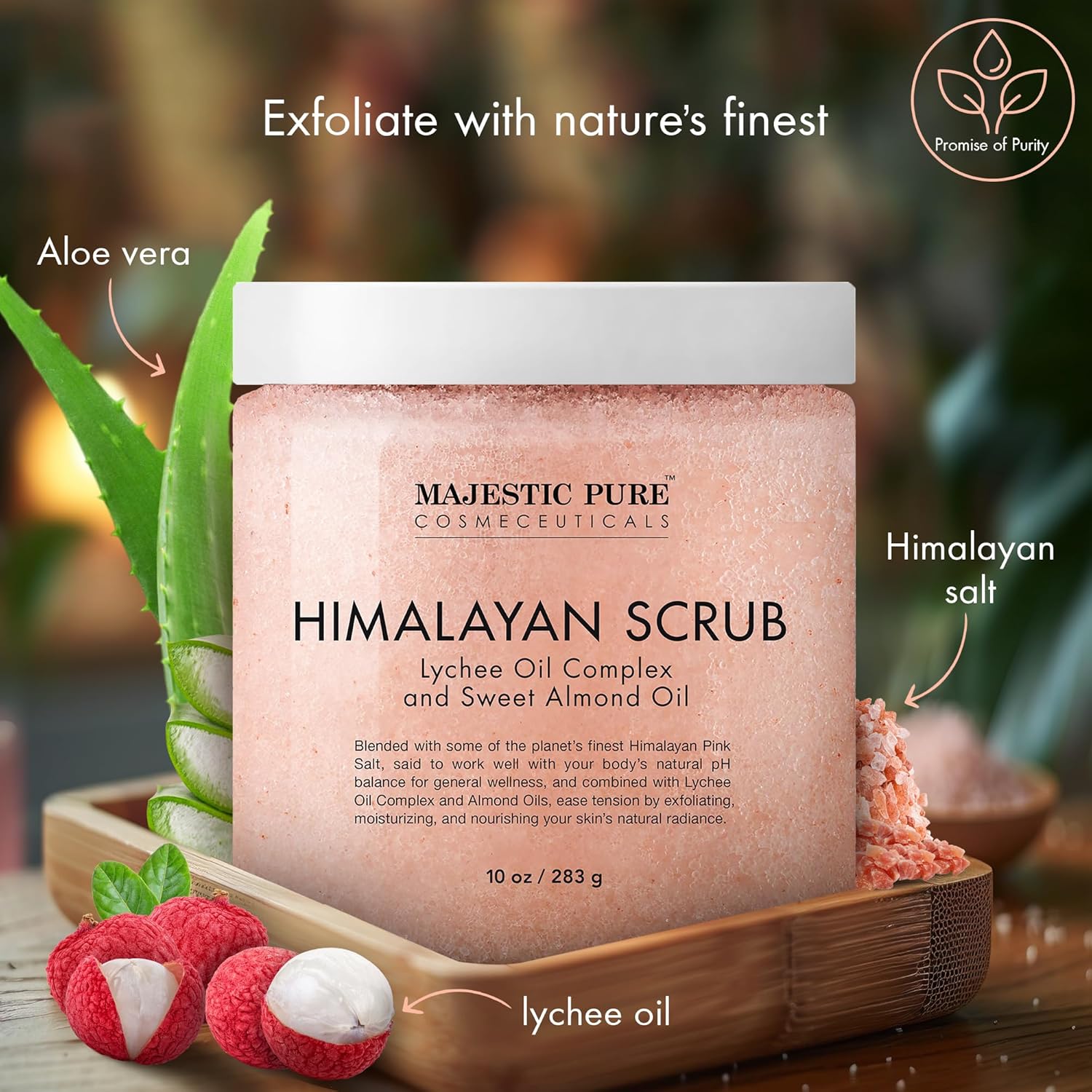 MAJESTIC PURE Himalayan Salt Body Scrub