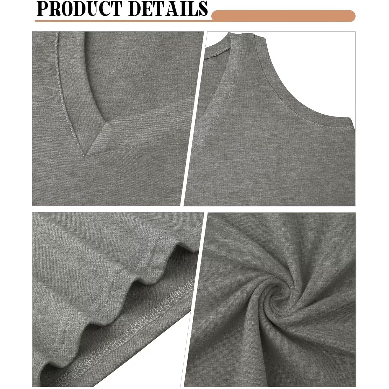 KKJ 2 Pack Womens Tank Tops Summer V Neck Sleeveless Loose Casual Blouses Beach Vacation Outfits Shirt Spring Trendy Clothes