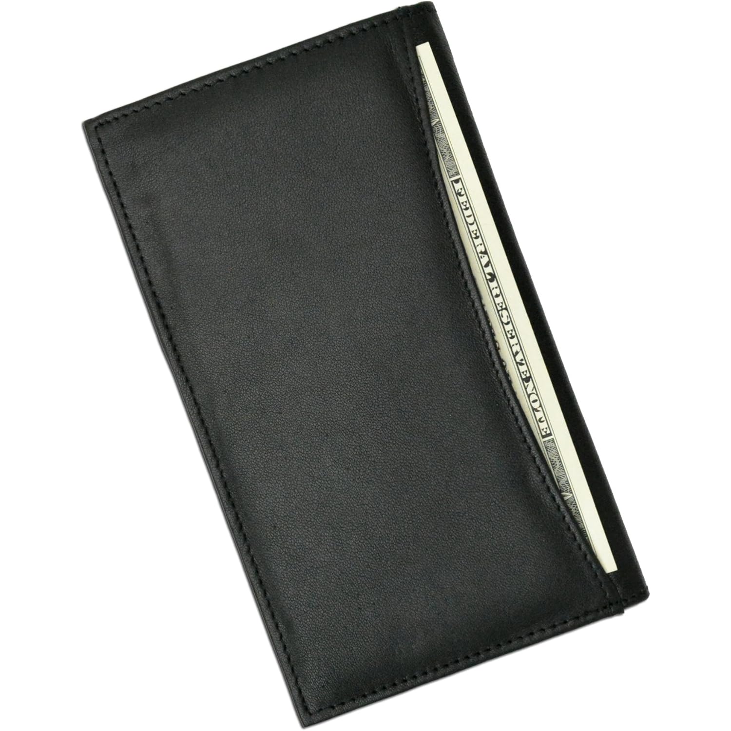 Marshal Bifold Leather RFID Blocking Wallet For Men & Women | Genuine Leather Holder With 19 Slots, 2 Bill Compartments & ID Window For Credit/Debit Cards, Money & More (Black)