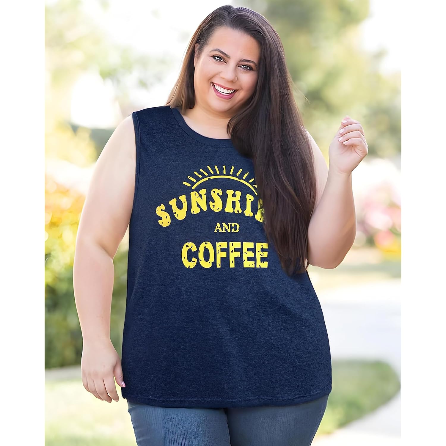 Womens Tank Tops Summer T Shirts Sleeveless Casual Loose Tunic Blouses