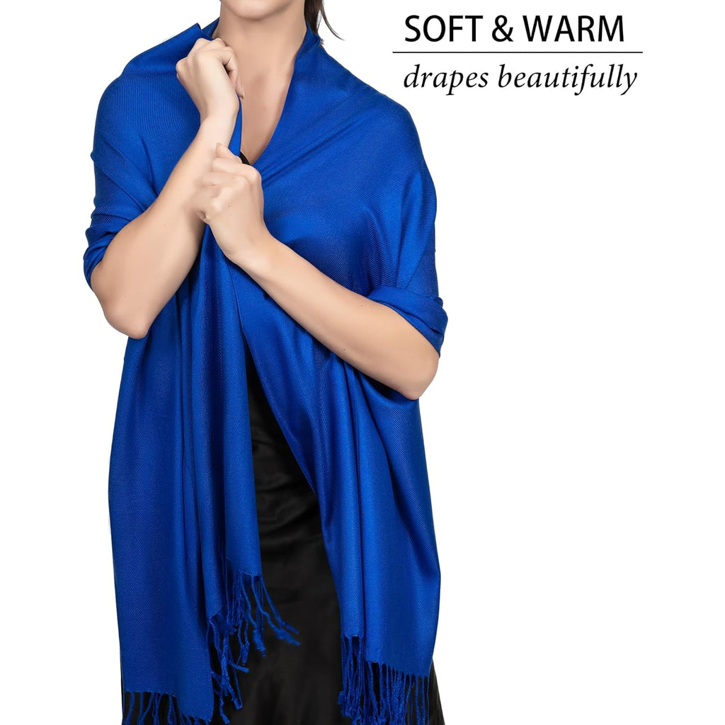 Achillea Soft Silky Pashmina Scarf for Women – Shawl Wrap for Evening Dresses, Bridesmaids, Weddings & Everyday Wear