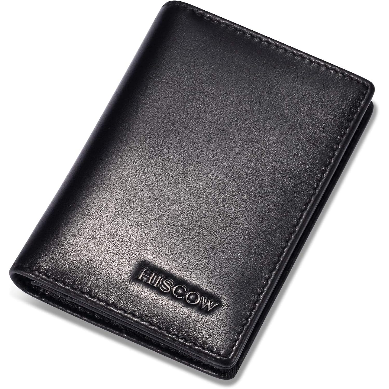 Leather Business Card Case Holder for Men & Women, Italian Calfskin