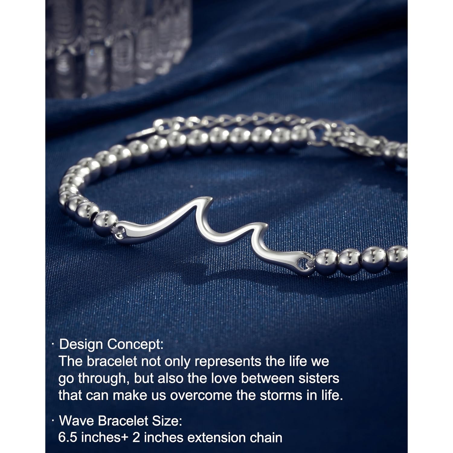 Tarsus Sister Gifts, The Waves of Life We've Through Together, Big & Little Sister Gift, For Birthday & Christmas & Mothers Day