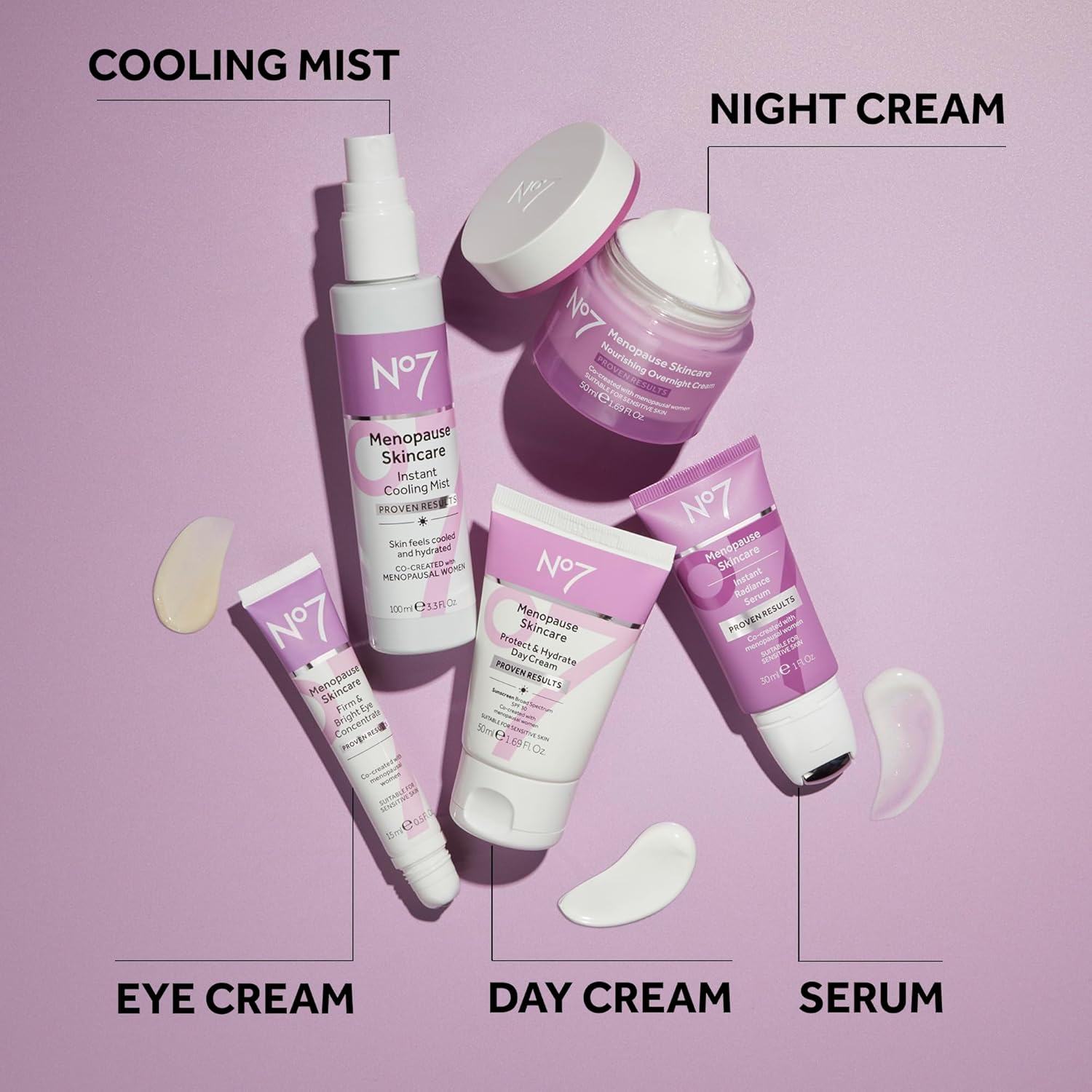 No7 Menopause Skincare Firm & Bright Eye Concentrate - Revitalizing Eye Cream for Dark Circles, Wrinkles & Under Eye Puffiness - Menopause Relief Cooling Eye Roller for Refreshing Tired Eyes (15 ml)