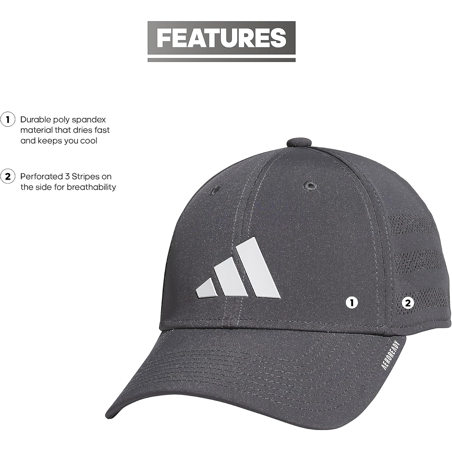 adidas Men's Gameday Stretch Fit Baseball Cap