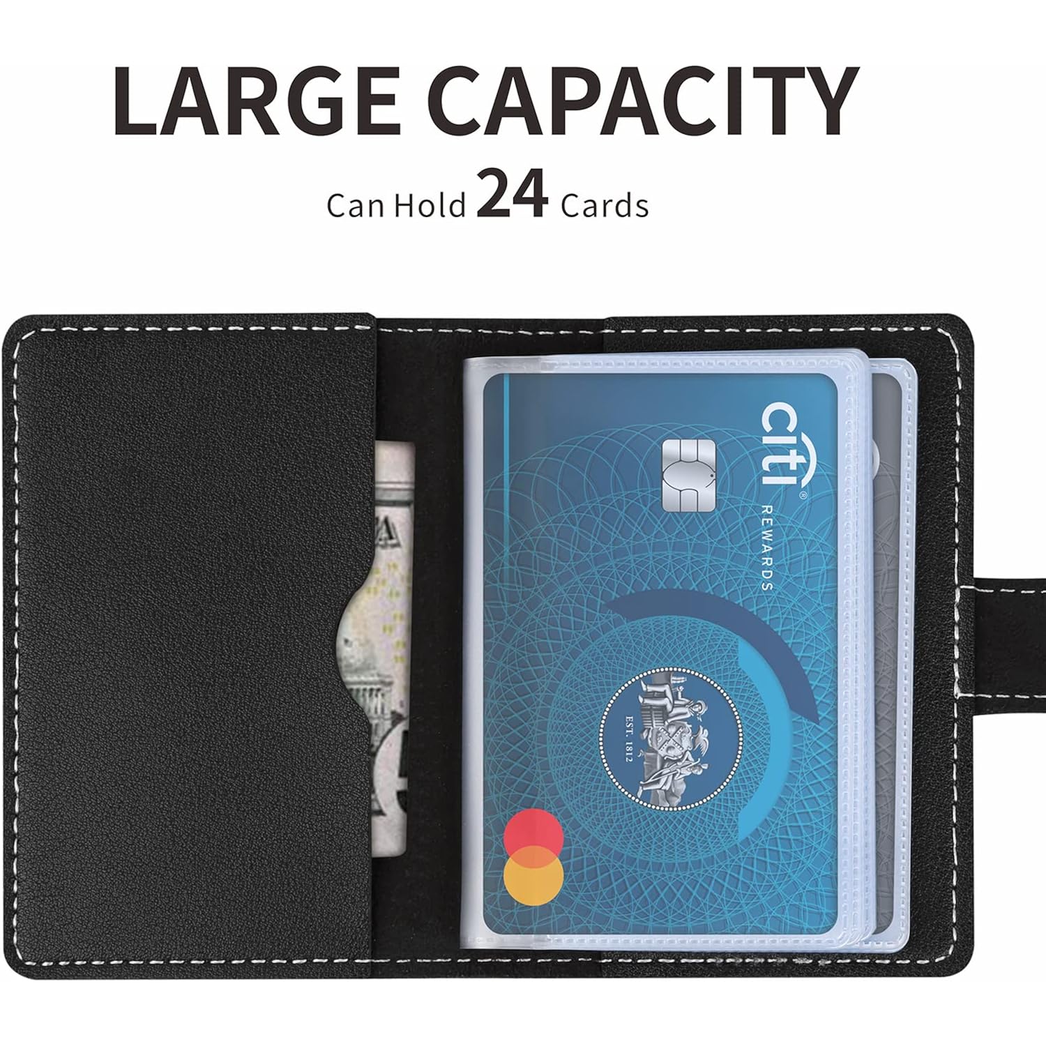 2 Pcs Credit Card Holder and business card holder，Sd Card Holder Each Has 26 Card Organizers, 2024 New Credit Card Holders book for Men and Women.