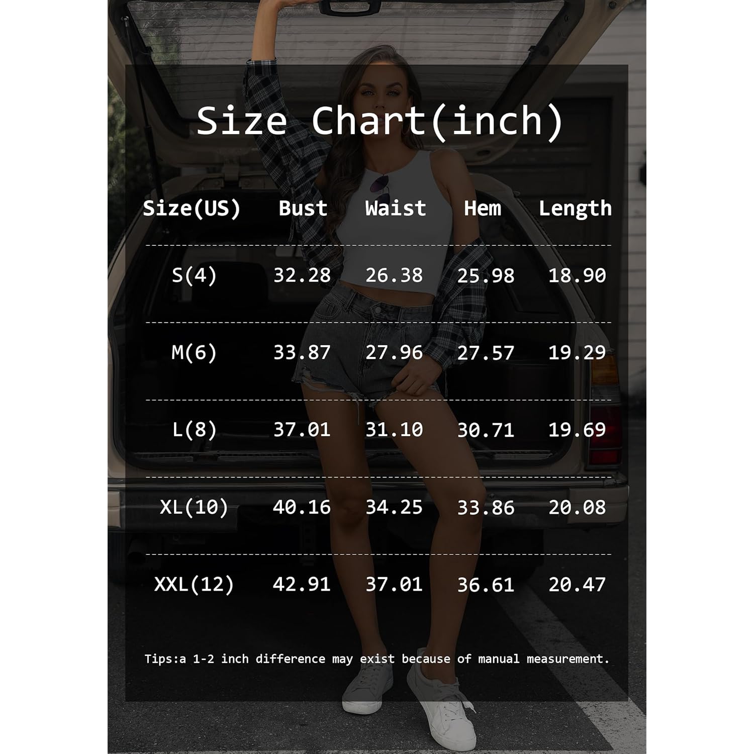 ATHMILE Womens Double Lined Crop Tank Tops Casual Basic Shirts Sleeveless Workout Tops Cute Summer Clothes Teen Girls