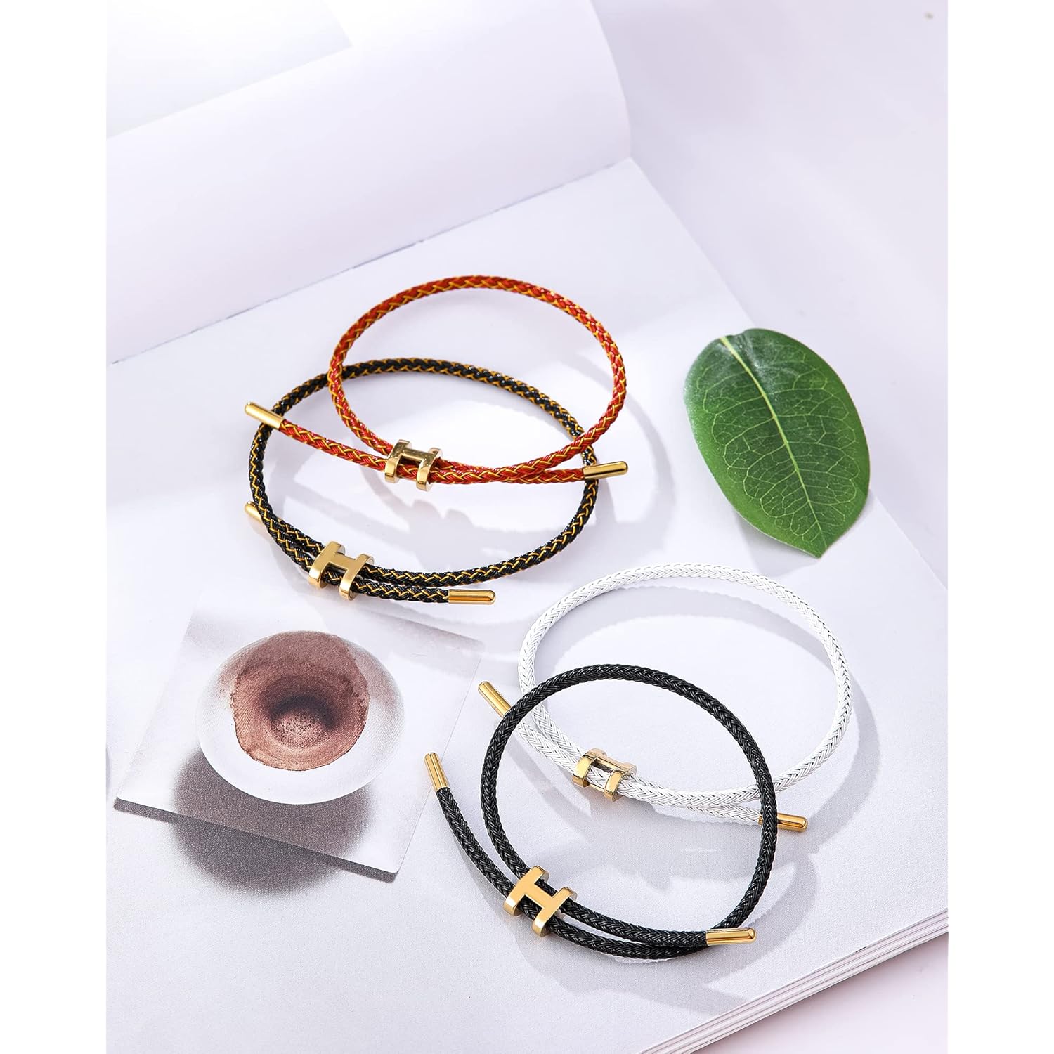 AIMADE Bracelets for Women Adjustable Charm Bracelet, 18k Gold-plated Buckle Design Titanium Steel Wire Rope Women's Gift Jewelry