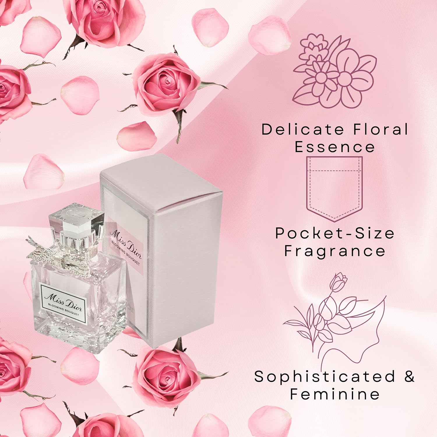 Dior Miss Blooming Bouquet Perfume Women Mini EDT Splash 0.17 Ounce