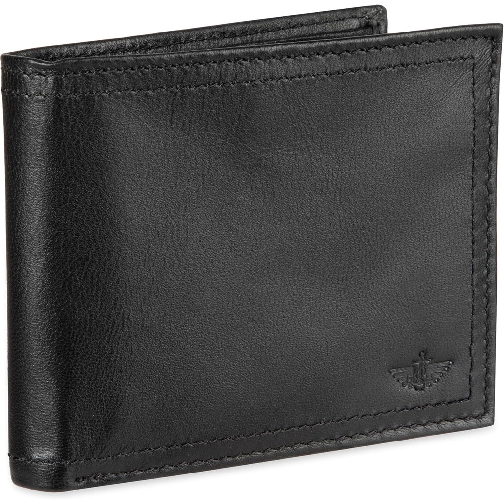 Dockers Men's Bifold Leather Wallet-Thin Slimfold Extra Capacity