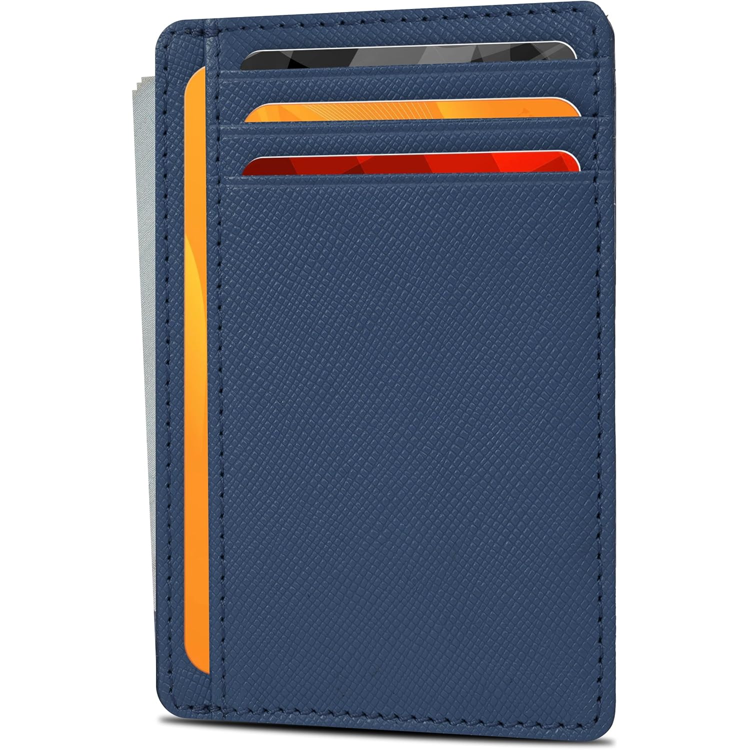 Real Leather Slim Minimalist Wallet for Men and Women -RFID Blocking Front Pocket Thin Credit Card Holder Stylish Wallets