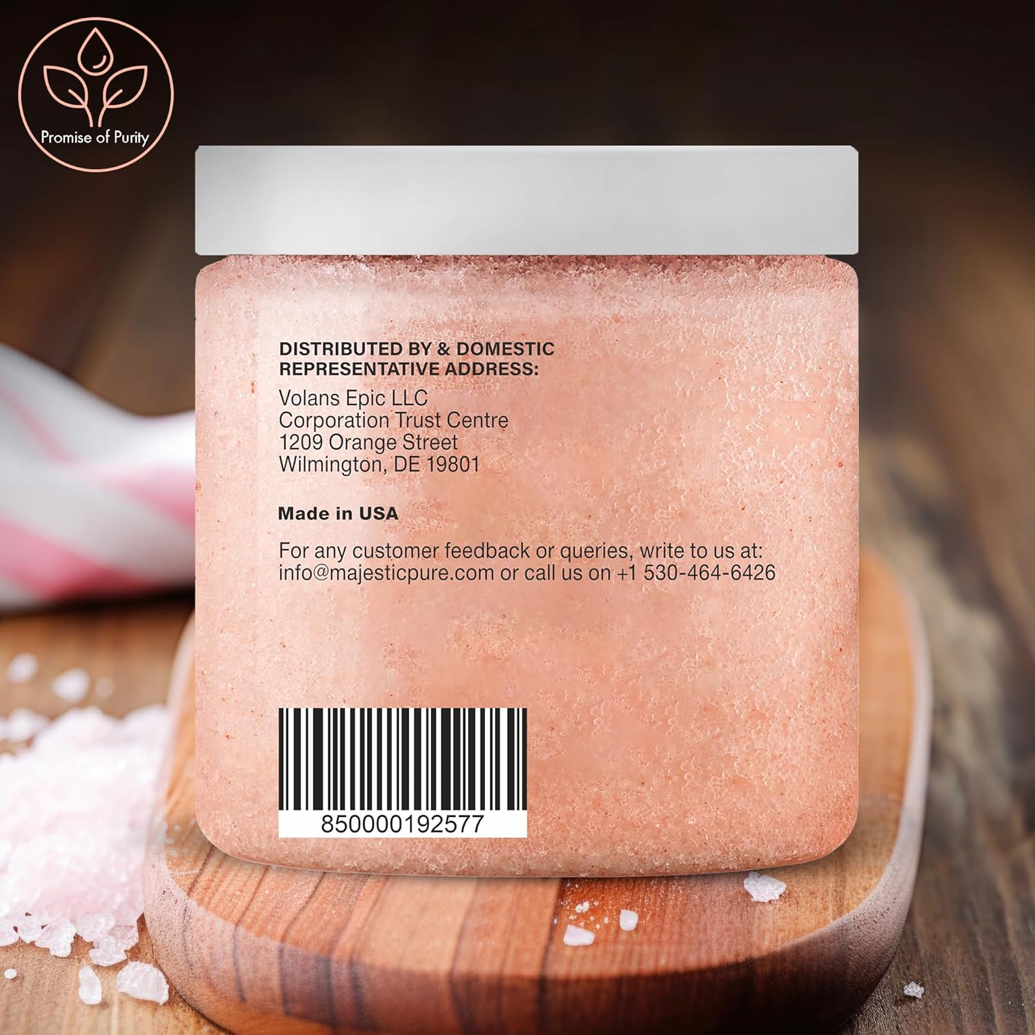 MAJESTIC PURE Himalayan Salt Body Scrub