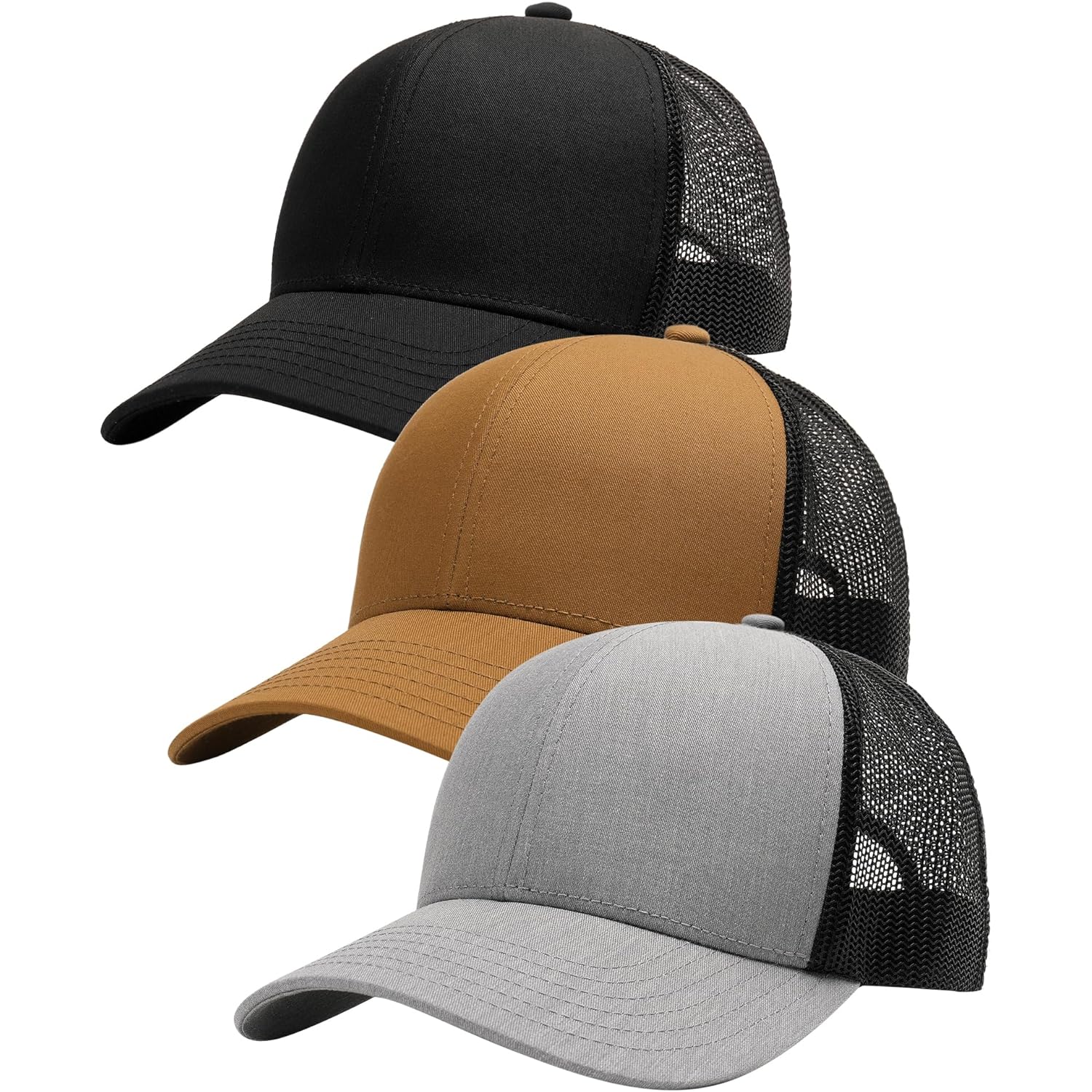 FURTALK Mens Trucker Hat Structured Mesh Baseball Cap Adjustable Classic Mens Hat