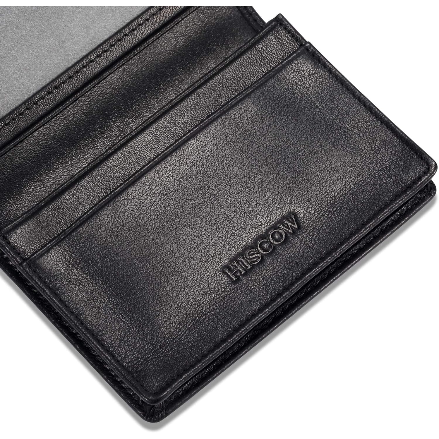 Leather Business Card Case Holder for Men & Women, Italian Calfskin