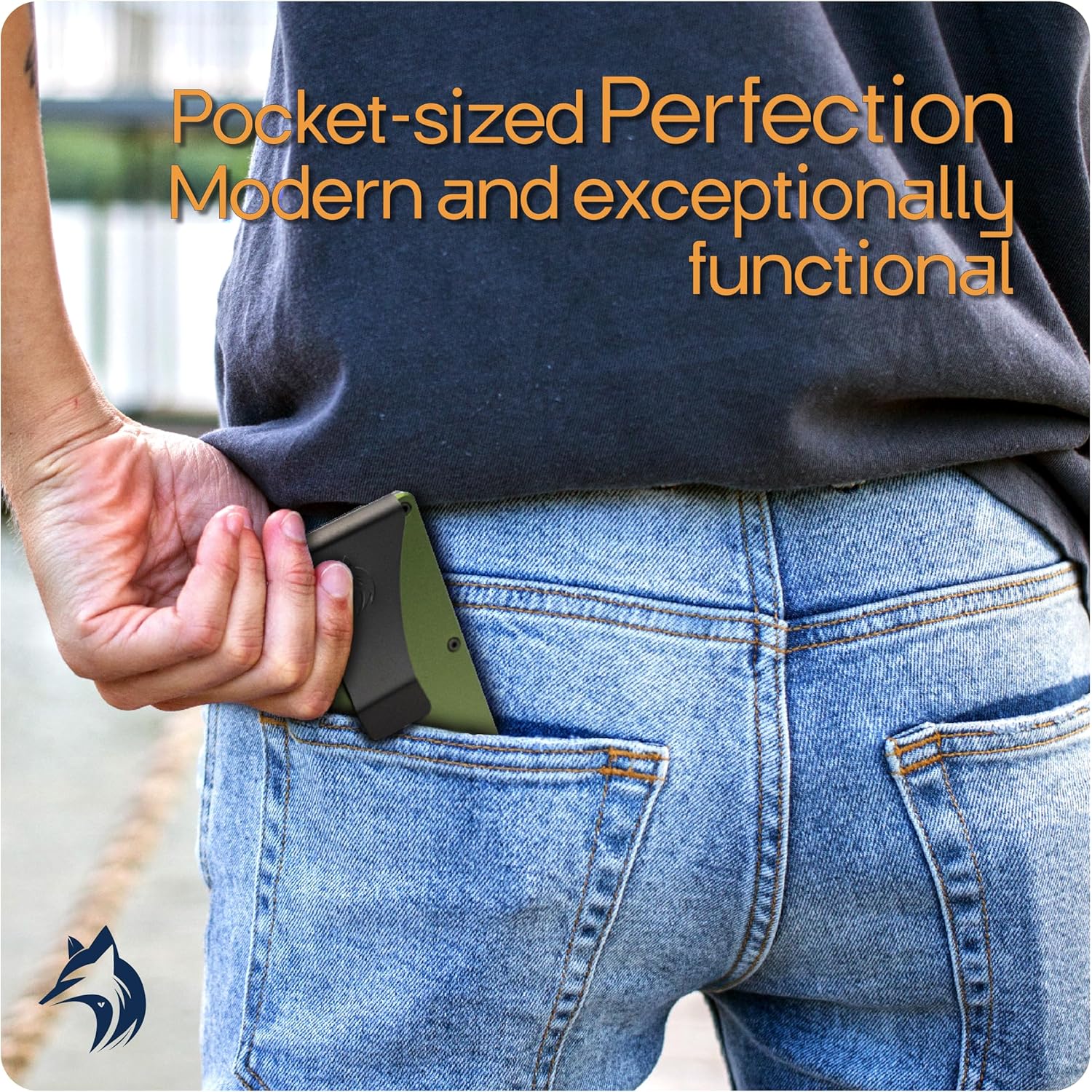 wallets for men, Metal Wallets For Men Minimalist Credit Card Holder - Slim Wallet for Men with RFID Blocking - Front Pocket Wallet with Money Clip (Green)