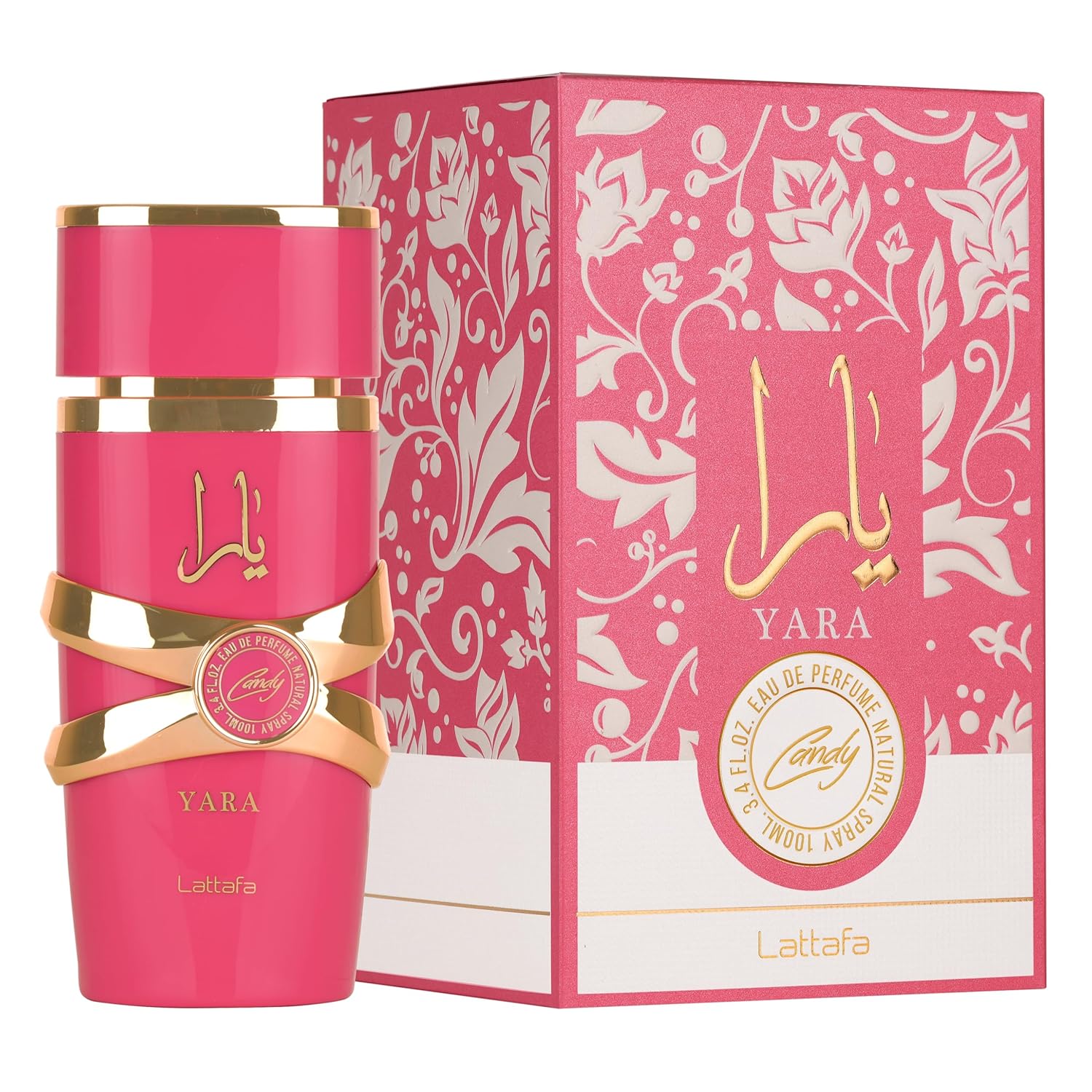 Lattafa Yara Candy - Vanilla, Fruity, Citrus, Floral - Eau de Parfum Long-Lasting Fragrance for Women, 3.40 Ounce / 100 ml