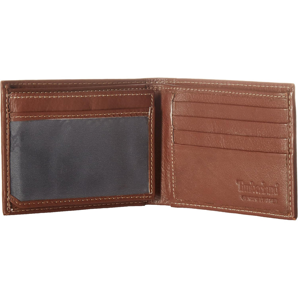 Timberland Men's Wellington Leather RFID Bifold Commuter Security Wallet