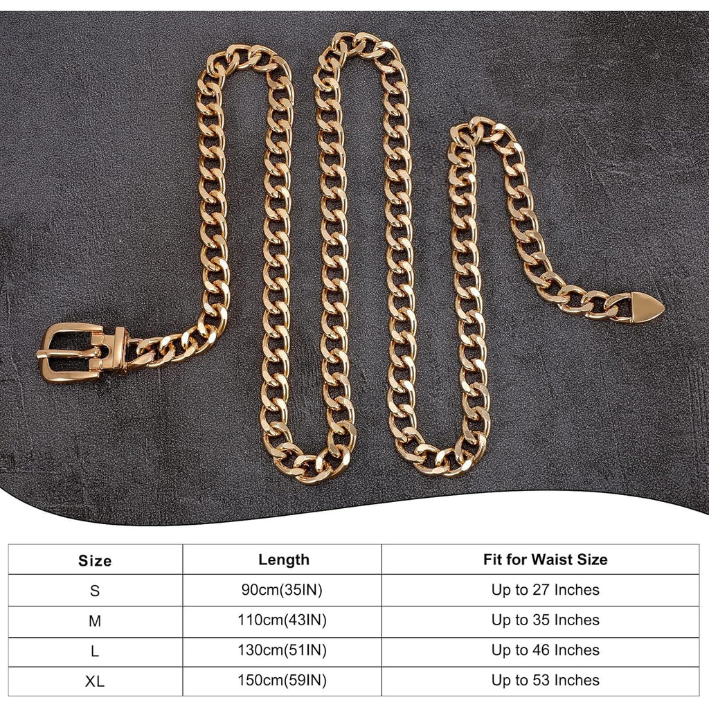 WHIPPY Waist Chain Belt Women Ladies Adjustable Body Waist Link Belts for Jeans Dresses